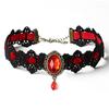 Gothic Viktorianische Schwarze Spitze Halskette Frauen Mädchen Boho Quaste Sexy Spitze Choker Steampunk Dark Loli Stil Halloween Schmuck