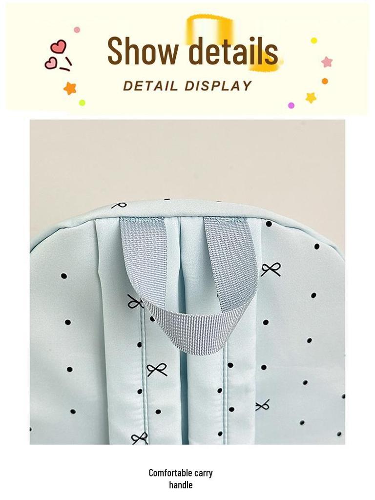 Polka Dot Bow Backpack for Teen Girls: Stylish and Versatile Schoolbag for Middle and High School Students.