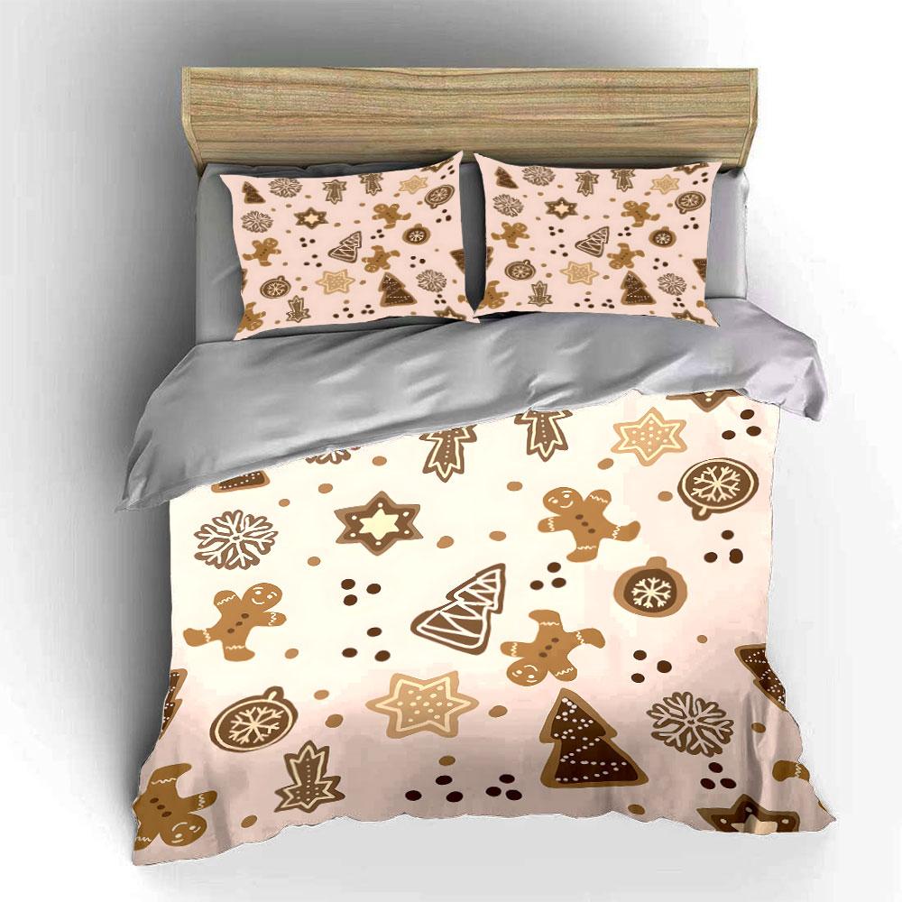 Whimsical gingerbread holiday dreams. Bedding sets Duvet covers Pillowcases(1* Duvet Cover 2* Pillowcases without duvet insert)