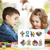 8Pcs Gold Plated Pendant with Puzzle Shape Pendant Enamel Autism Awareness Pendant Bulk Diy Necklace Bracelet Keychain