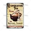 Rusty Coffee Metal Poster Decorative Plate Classic Tea Metal Signs Home Bar Cafe Wall Decor Signs Old Metal Plaque Wall Plate