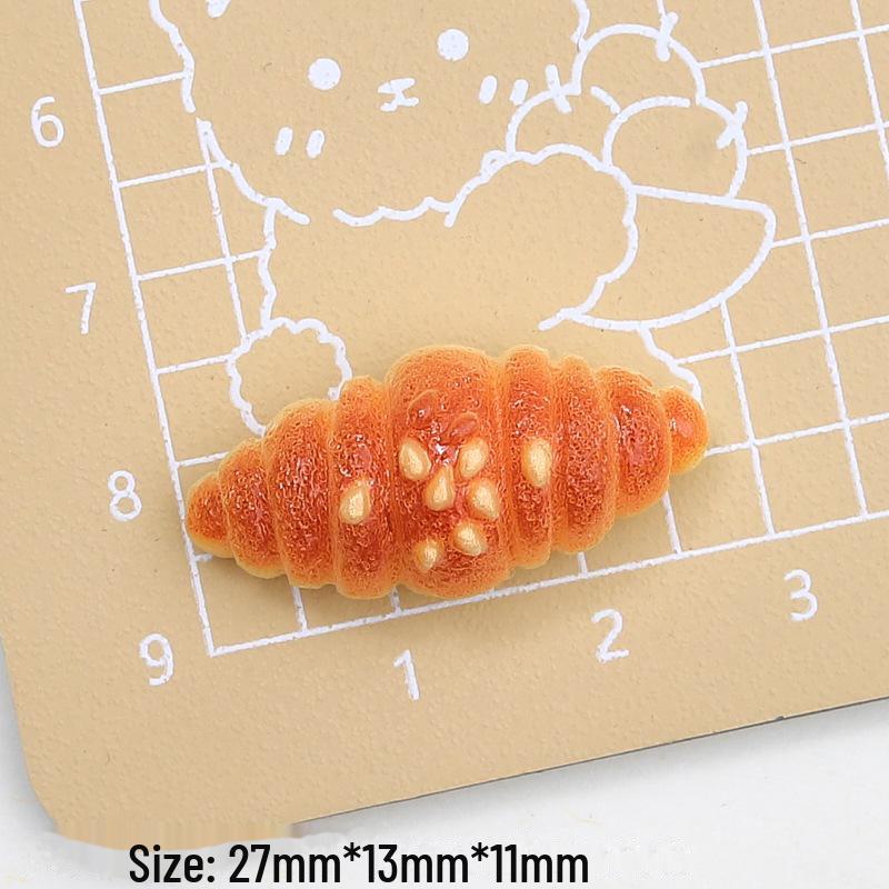 

Мультяшный кремовый клей смола имитация круассана украшение аксессуар для самодельных ювелирных изделий, шпилька, пряжка для обуви