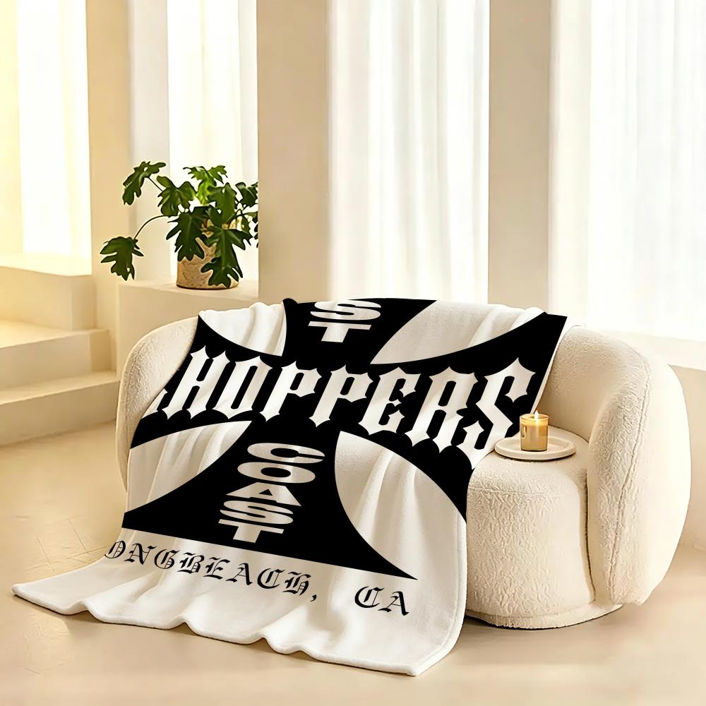 West Coast Choppers Fashion Throw 240G Flannel Blanket, Suitable For Sofas, Beds, Offices,  Exquisite Gift Blankets
