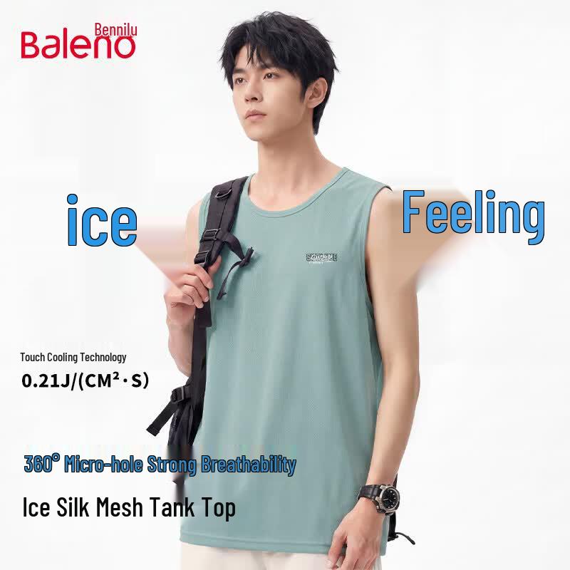 Baleno Men s Ice Silk Cooling Mesh Sleeveless T-Shirt 4XL
