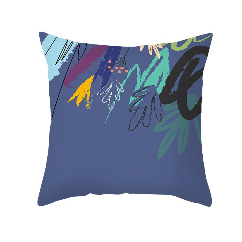 Colorful Abstract Pattern Throw Pillow Cover With Short Plush Print For Living Room Sofa Decoration Cushion Cover Pillow Covers