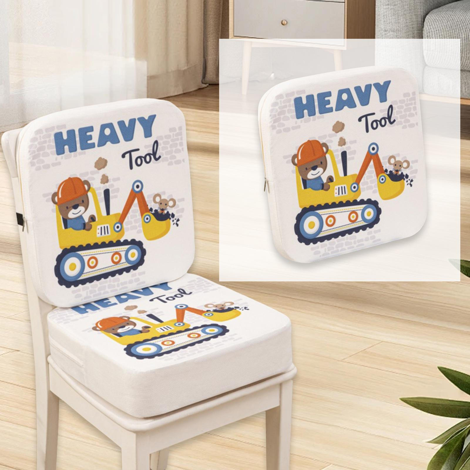 

Бустер для обеденного стула Мультяшный узор Противоскользящая Подушка для увеличения высоты Высокая подушка 40cmx40cmx5cm_Excavator