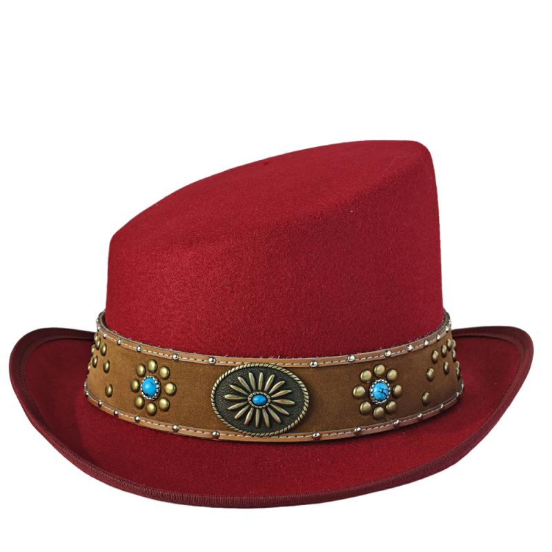 Schräges Oberteil Fedora Unisex Gentleman Cosplay Derby Bowlerhut Britische Form Hut Herbst Winter Magischer Hut Federzubehör