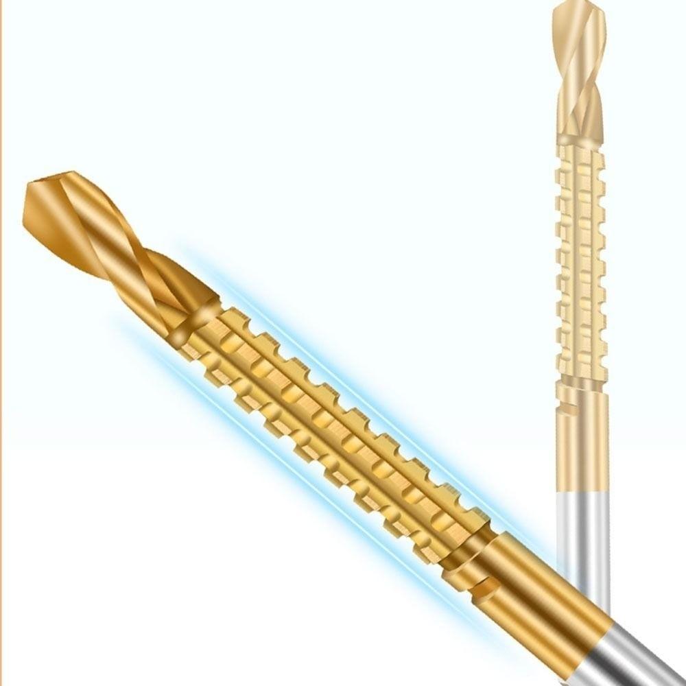 6pcs Hole Opening Grooving Drills Multi-functional HSS Drill Bits Twist Bore Bits  Plastic Plate