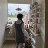 French Bow Lace-up Long-sleeved Shirt Woolen Vest Dress Women's Autumn New Fashion Suit Trendy