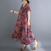DIMANAF New 2026 Women Plus Size Summer Beach Long Dress Sundress Loose Casual Maxi Elegant Lady Print Dress