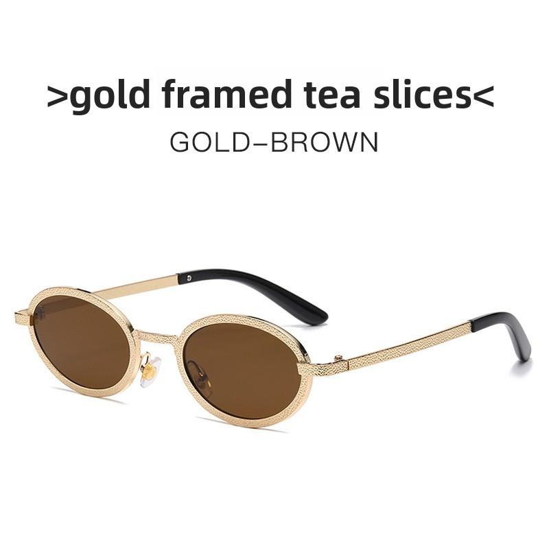 Retro Oval Metal Sunglasses For Women With Uv400 Protection Summer Fashion Accessories