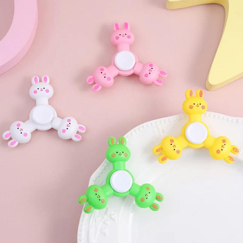 

10Pcs Cute Bunny Rabbit Fingertip Gyro forKids Birthday Party Favors Easter Theme Goodie Bag Pinata Fillers Stress Reliver Toy