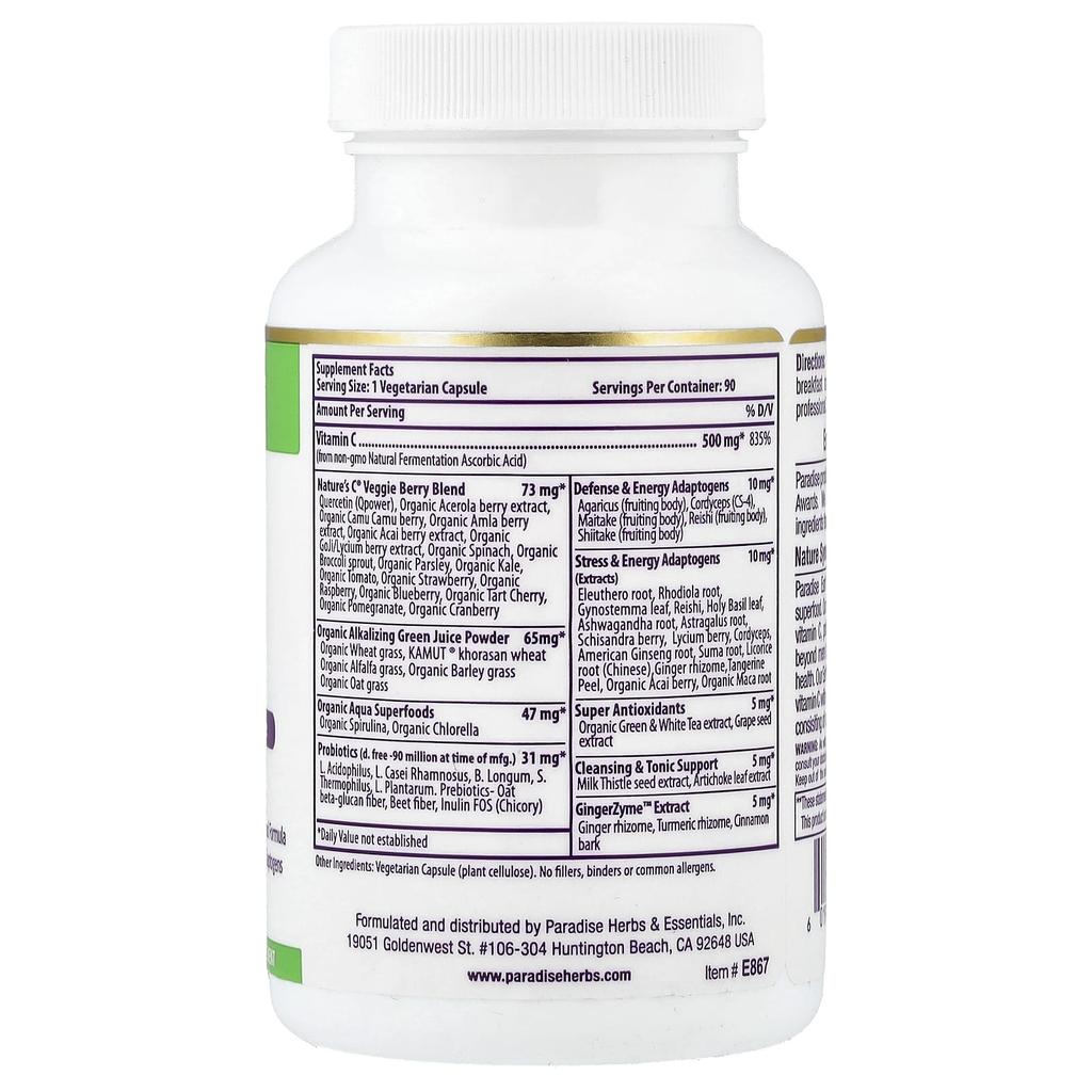 Earth'S Blend, Vitamin C, 500Mg, 90 Veggie Caps