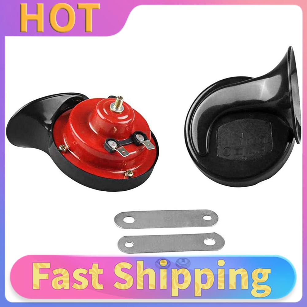 12V Air Horn Waterproof Train Horn Dual Tone Electric Snail Horn 120dB Car Warning Loudspeaker for Truck Automobile Motorcycle
