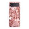 Transparent Phone Case For Samsung Galaxy Z Flip 3 4 5 6 7 Hard Folding PC Z Flip3 Flip4 Cover Marble Stone