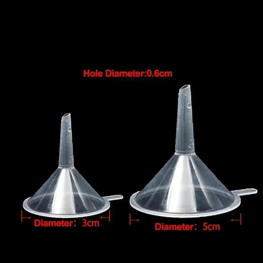 Mini Transparent Funnel Small Mouth Liquid Oil Hopper Plastic Gadgets Home Kitchen School Laboratory Experimental Supplies Tools