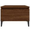 Side Table Brown Oak Effect 50 X 46 X 35 Cm Engineered Wood