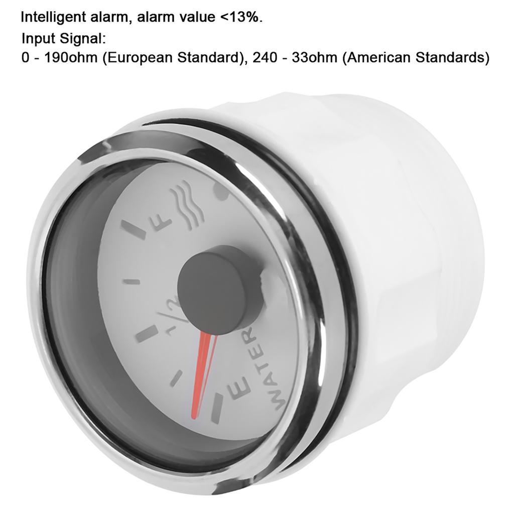 52mm/2in Water Gauges 932V Smart Alarm for Marine Boat RV 0190ohm Europn Sensor
