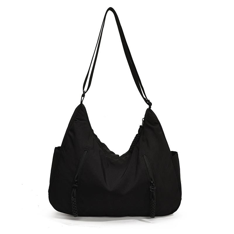 Nylon Messenger Bag Female Student Class Messenger Bag Large Capacity Commuter Waterproof Cloth Bag Simple Versatile Shoulder