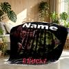 Custom Name Personalized Bride of Chucky Print Blanket, Home Decor, Bedroom, Sofa, Camping, Couch, Gifts for Birthday Christmas
