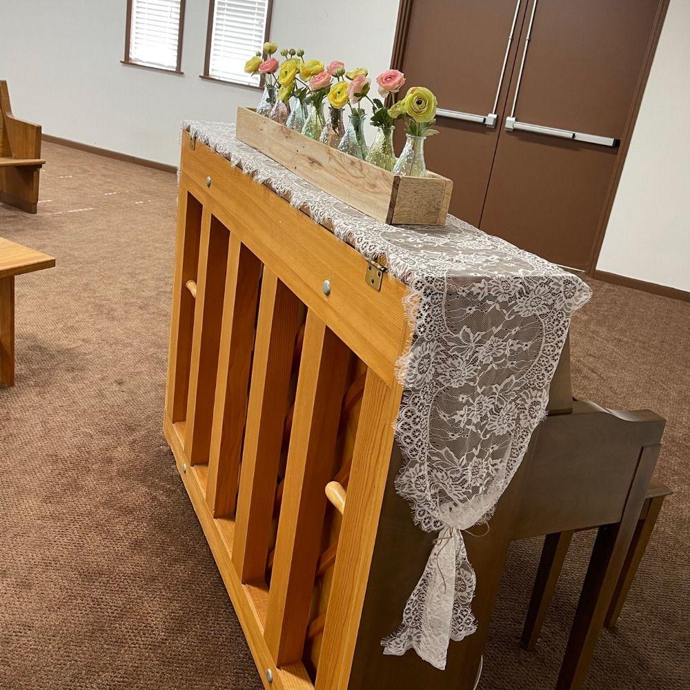 Embroidered French Lace Table Runner Flower Pattern Boho Dresser Scarf Home Garden