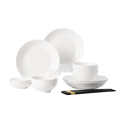 Jingdezhen Pure White Underglaze Ceramic Dinnerware Set