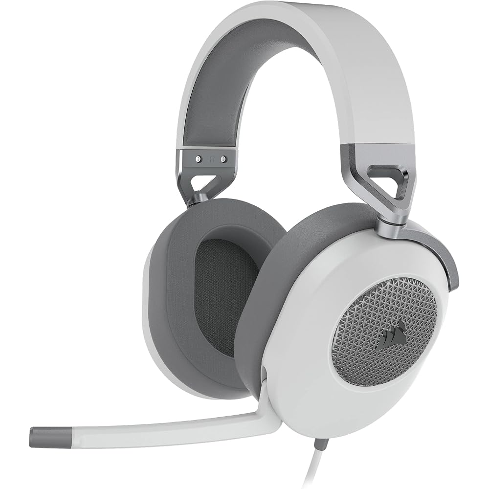 

Corsair HS65 Surround Gaming Headset 3.5mm Connector White Compatible with Mac PS5 PS4 Xbox Series Switch