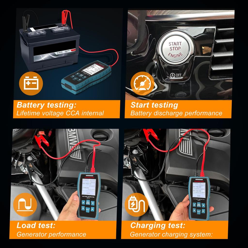 HANMATEK BT10 для системи Idling Stop та з японською інструкцією тестер, 12В/24В перевірка, 100-2000CCA тестер, автомобілі, транспортні засоби, вантажівки, мотоцикли,