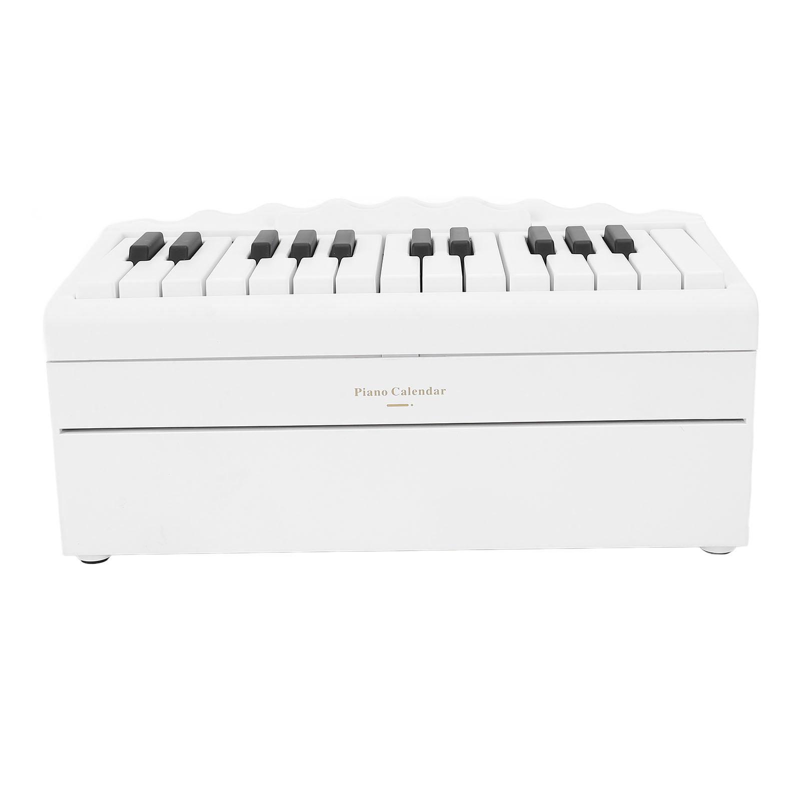 Playable Piano Calendar with 27 Cards 25 Keys Adjustment Volume 1000mAh Rechargble Hand Crank 2025 Desk Calender