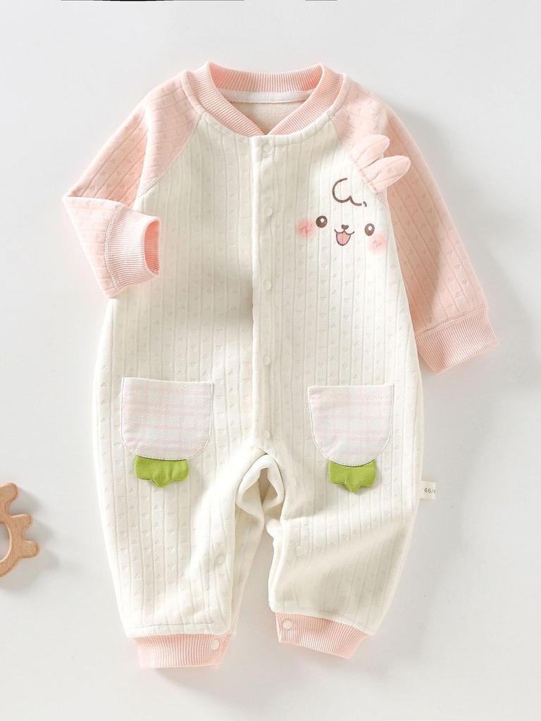 Comfortable Fleece Baby Jumpsuit - Warm Infant & Toddler Base Layer for Autumn/Winter