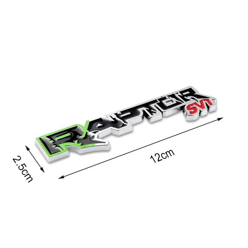 SEDS3 1pc 3D Metal Car Rear Trunk RAPTOR SVT Logo Badge Emblem Sider Fender Sticker Accesorios For Ford Focus 2 3 mondeo f150 fusion