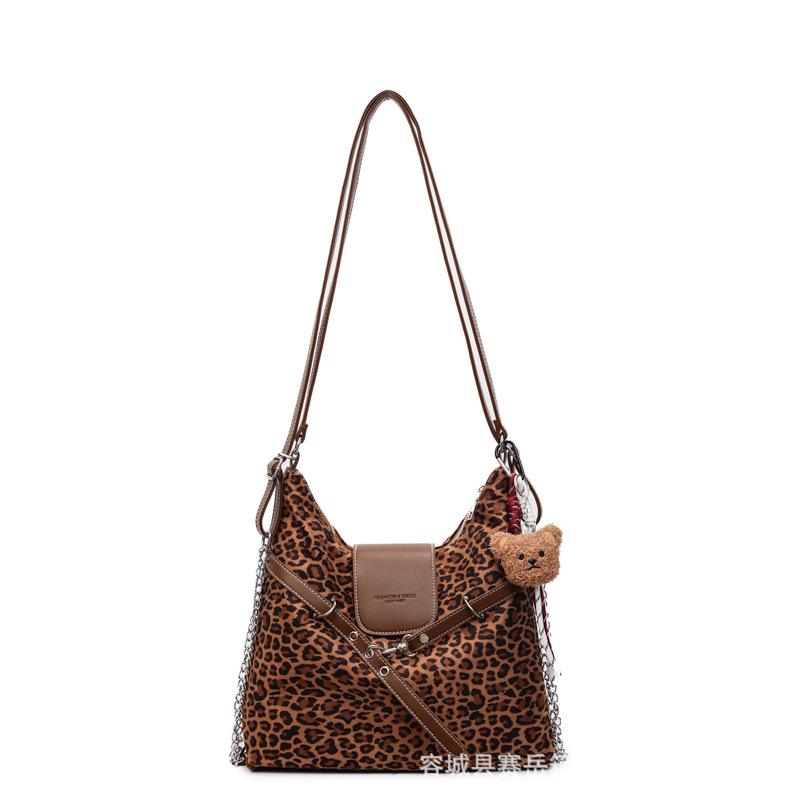 Leopardenmuster Umhänge- & Schultertasche - Damen Stilvoller Multifunktions-Rucksack & Koreanische Handtasche