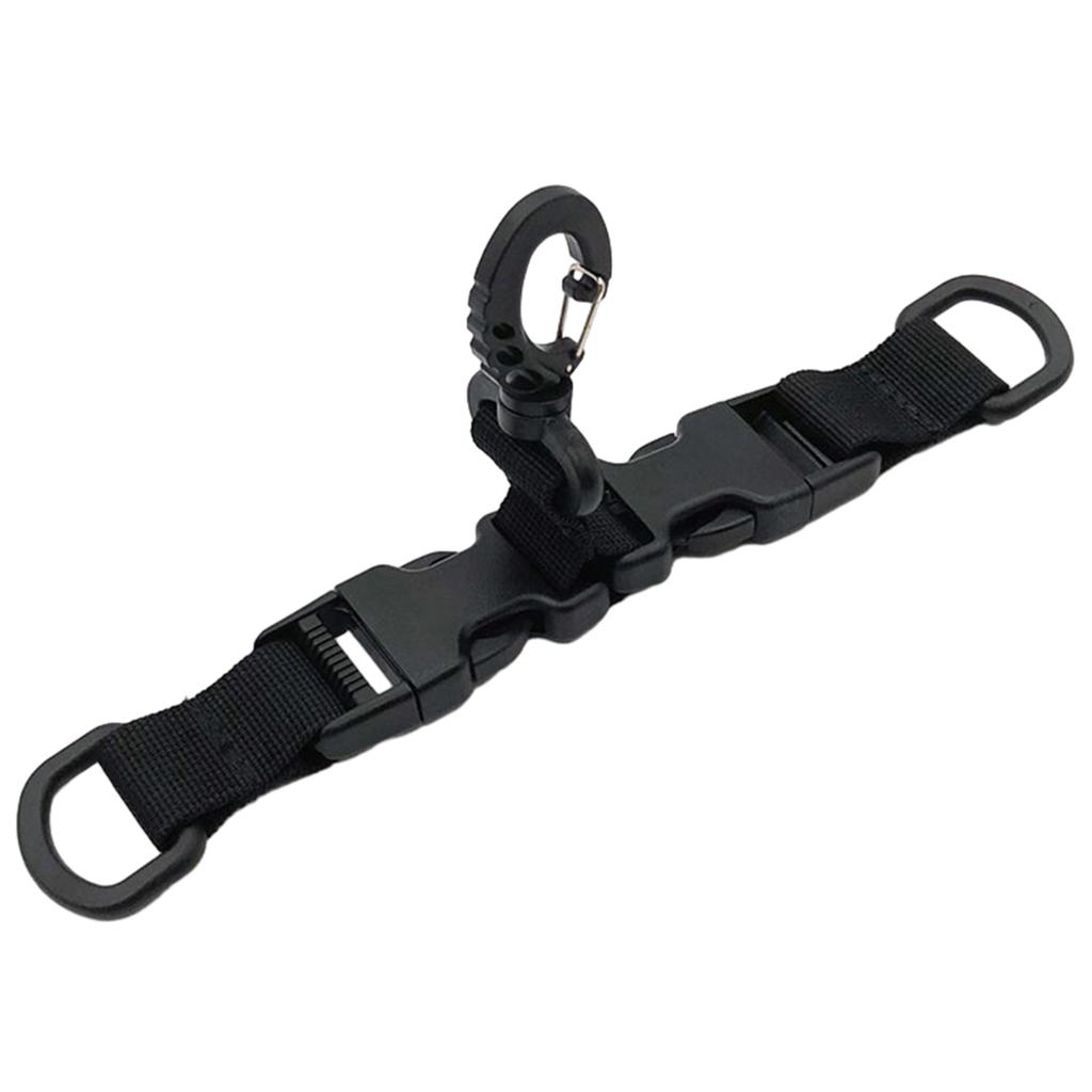 Multifunctional Backpack Hook Tactic Nylon Webbing Carabiner Quick Release Hanging Buckle Double-Split D-Shaped Keychain