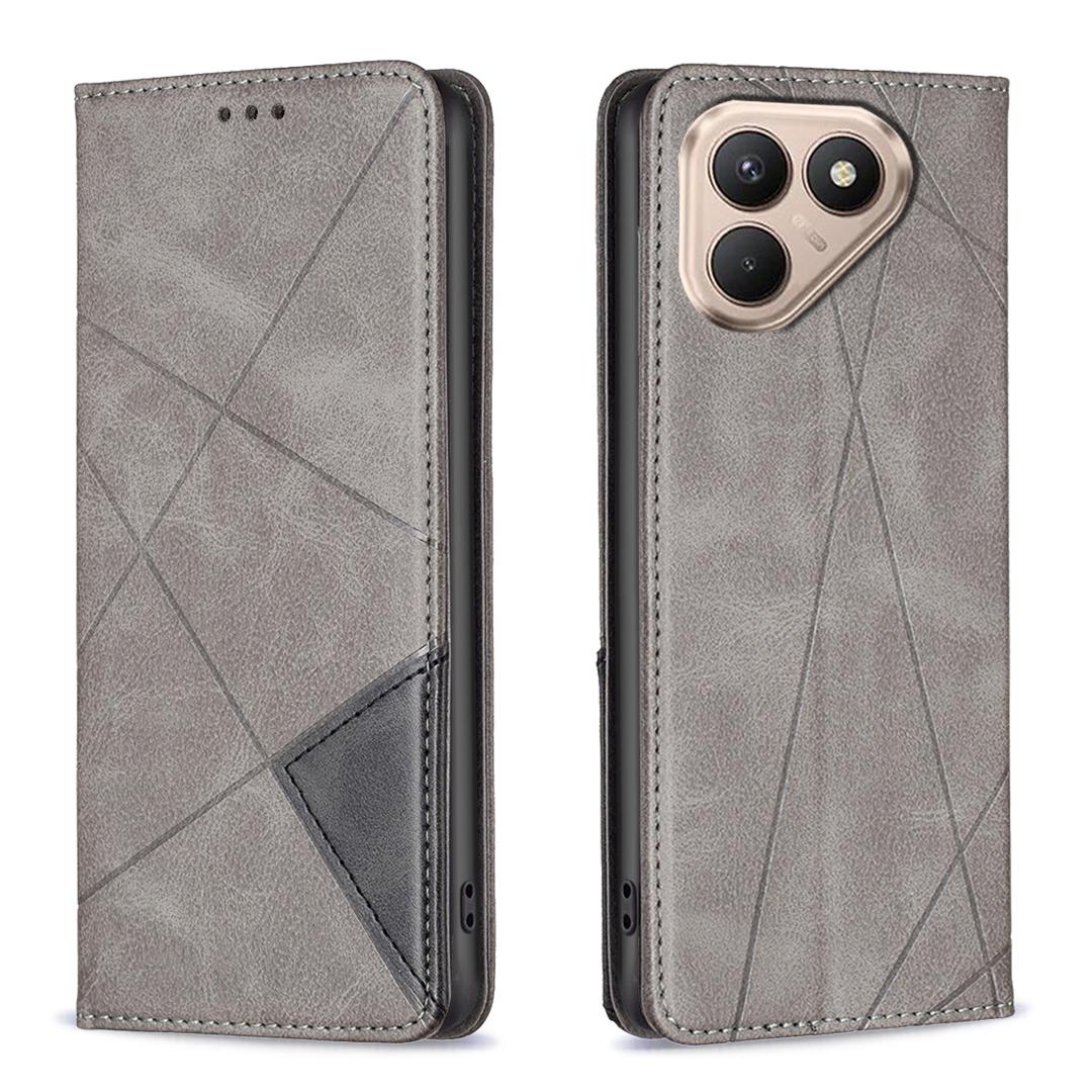 

For TECNO Pova 7 Ultra 5G Case Card Slots Geometry Imprint Leather Phone Cover E