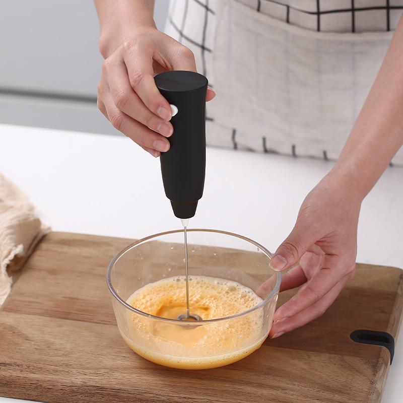 Portable Stainless Steel Electric Milk Frother and Egg Beater