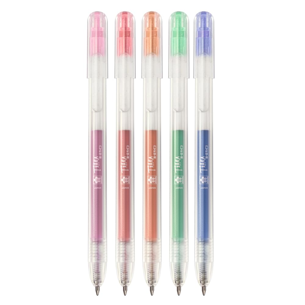 Sakura Ballpoint Ballsign Tiara Set B Cray-Pas Water-Based Pen, Knock, 5-Color GBRA208T-5B