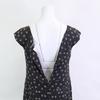 CHANEL [Excellent Condition] P44329V32715 CC Logos All-Over Print 100% Silk Sleeveless Top dress 38 blackUsed