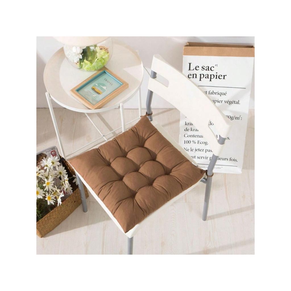 Solid colored frosted thick dining chair cushion, office, bedroom, living room cushion