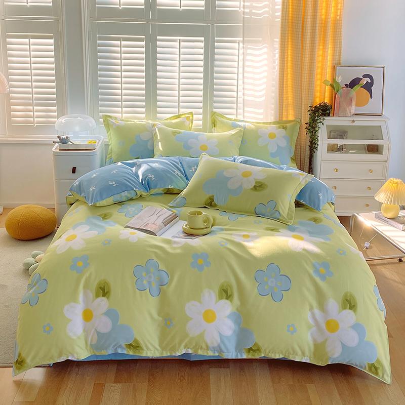 Flower Botanical Duvet Cover Set 3pcs Floral Bedding Set for Kids and Adults Comforter Covers Pillowcases, Washable Home Textil