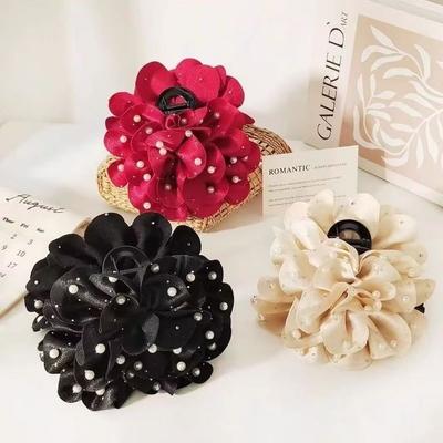 1pc New Fabric Gripper Senmei High End Hair Accessories Fashionable and High End, Back of the Head Hair Grip