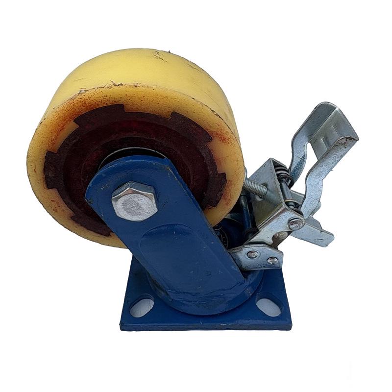Swivel Casters with Brake - Iron Core Nylon, 4 /5 /6 /8  for Hand Trucks 4-inch Iron Core Nylon Fixed