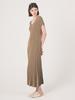 Wednesday Delight Wed_V Neck Sleeveless Dress_Khaki