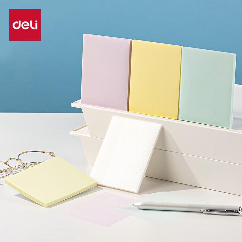 Deli Waterproof Transparent Sticky Notes