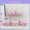 Adorable Butterfly Knot Design Children's Handbag Stylish Pearl Handle For Kids