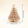 1Pcs Assemble Detachable Colorable Wooden Christmas Tree Diy 3D Snowflake Tabletop Ornament Christmas Decor Holiday Gift