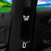 1 Butterfly Plush Set with Artificial Diamond Blingbling Soft Comfort Car Supplies Seat Belt Shoulder Cover Safety Belt