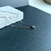 Silver Necklace with Cubic Zirconia, Product Weight 2.44 G (2160984)