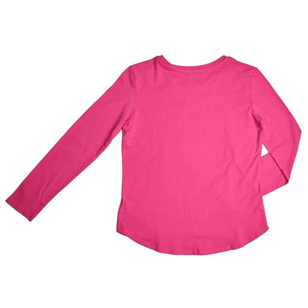 Camiseta Manga Larga Gráfica de Algodón 764478 para Niña