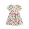 New Summer Collection for Girls: Round-Neck Princess Dress with Adorable Cartoon Print Short-Sleeved Children's Dress