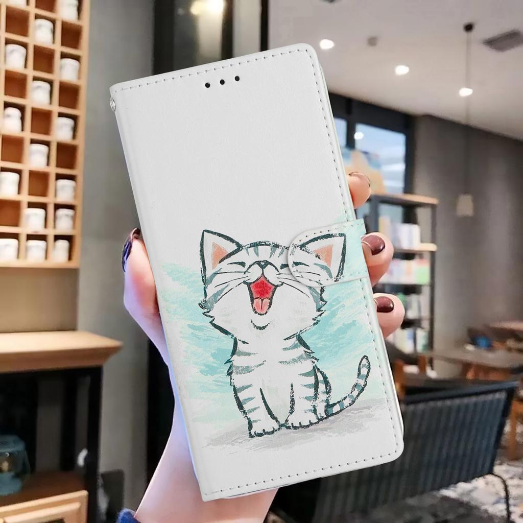 Adorable Kitten Pattern PU Leather Wallet Phone Case for iPhone,Samsung,Xiaomi Redmi,Motorola,Blackview,Oppo,Huawei,Honor,Google,ZTE,Ulefone,TCL